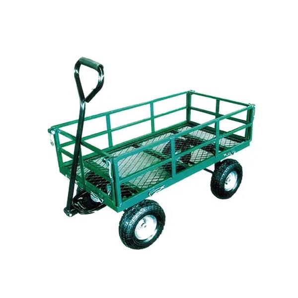 Metal Mesh Air Wheel Garden Tool Cart