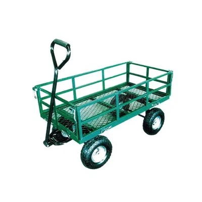 Metal Mesh Air Wheel Garden Tool Cart